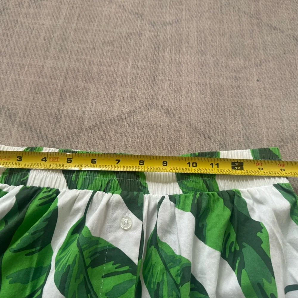 Katie Kime White Skirt with Green Leaf Print - Picture 7 of 14